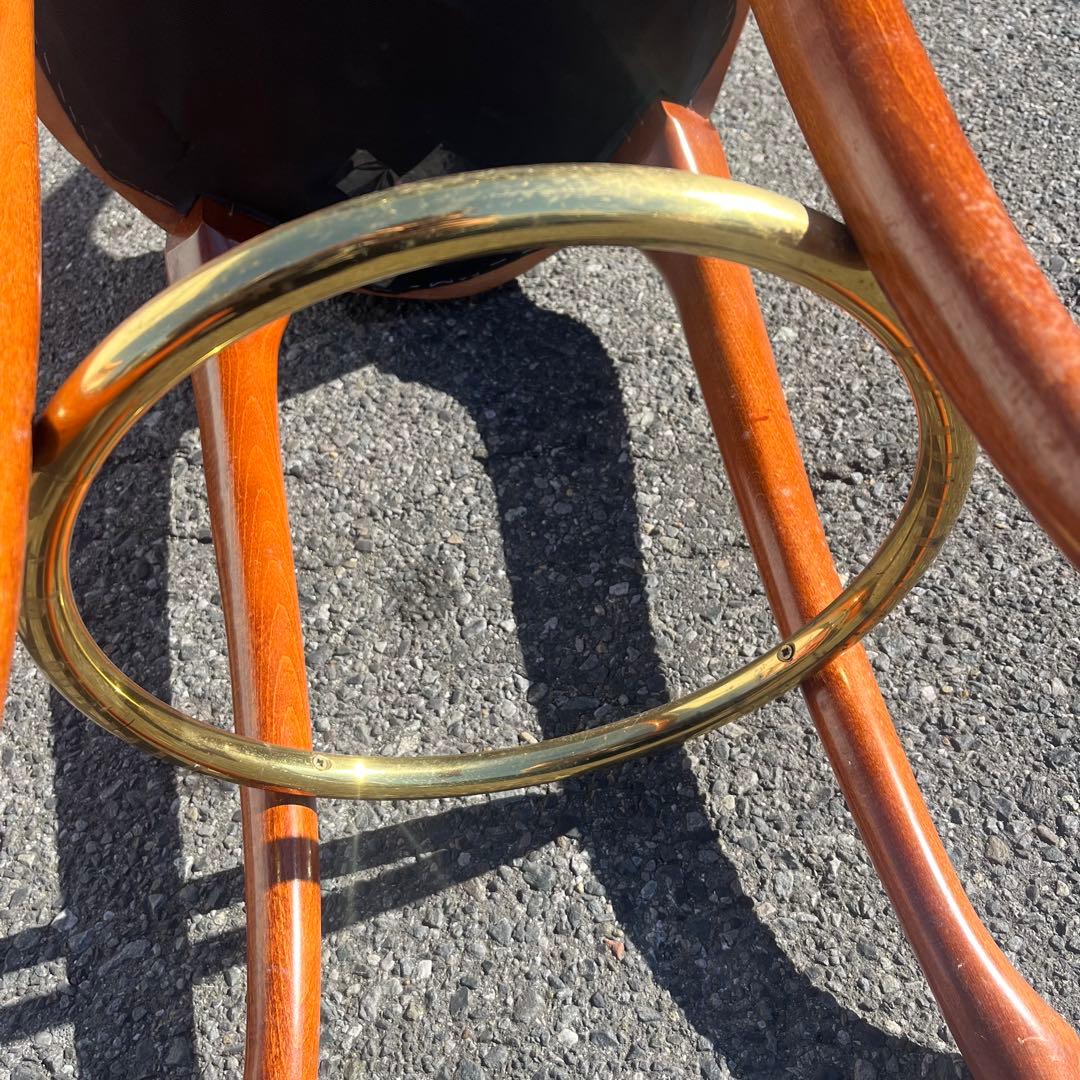 Casa Padrino ラグジュアリー　バロックレザー　バススツール　ブラウン