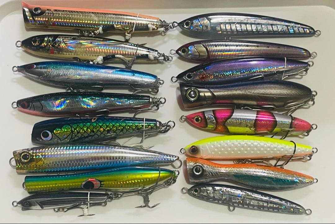 青物ルアー16本セット(ダイビングペンシル、ポッパー、ウッドルアー)