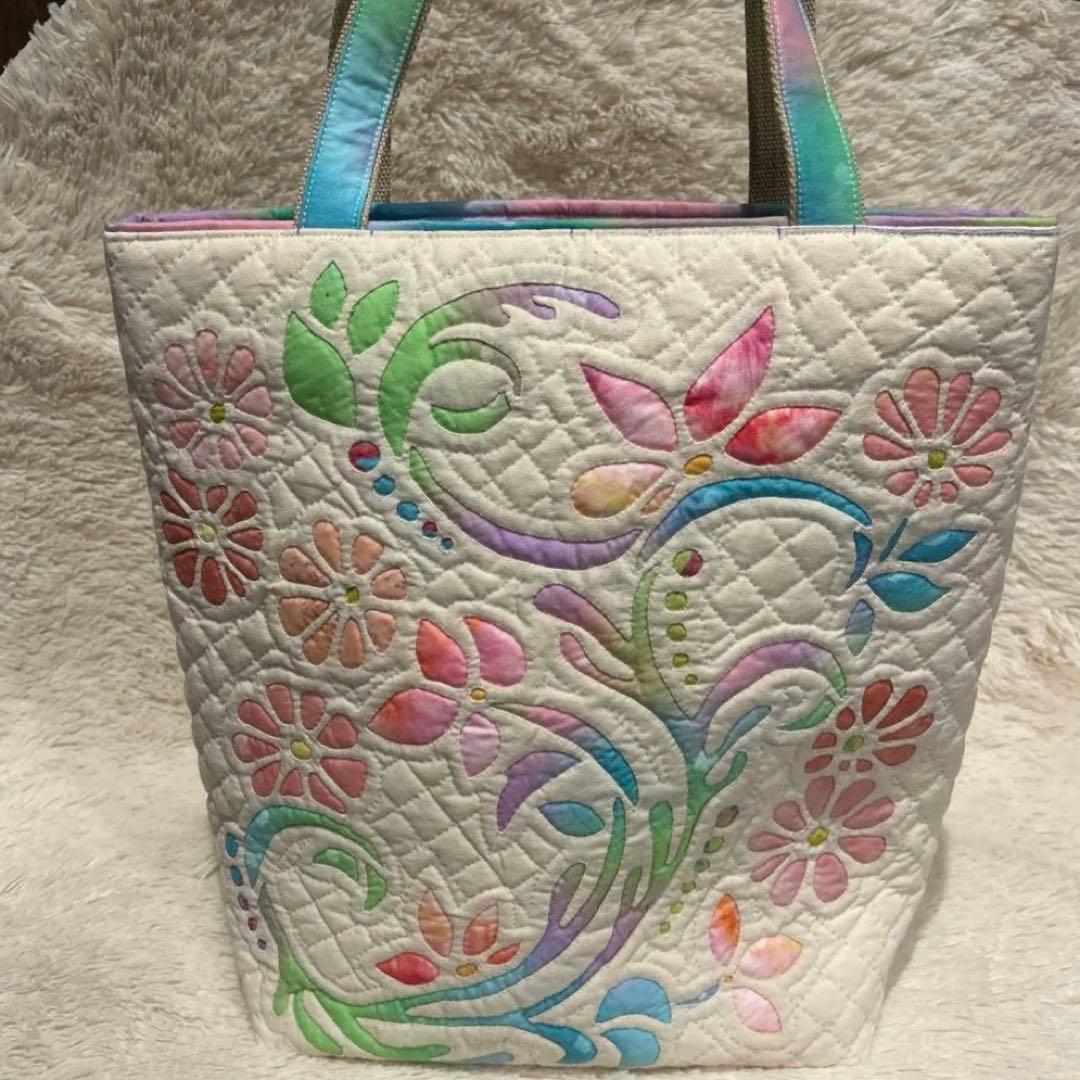ハワイアンキルト ハンドメイド トートバッグ