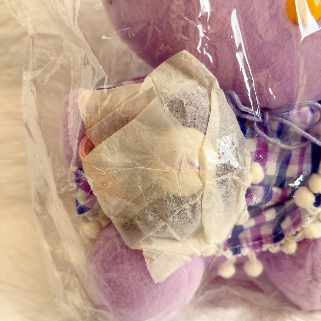 希少レア　シリアル付き　675/1000 ハローキティぬいぐるみ　紫チェック