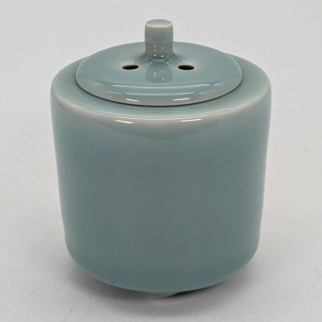 松本為佐視 青磁香炉 合箱 三足香炉 香爐 香道具 茶道具 お香 アロマグッズ