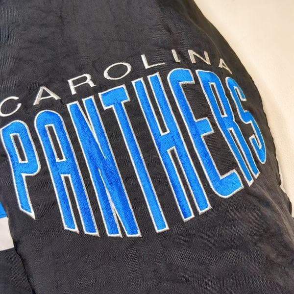 パンサーズ 中綿ジャケット ボーイズL ヴィンテージ スタジャン 刺繍 ワッペン