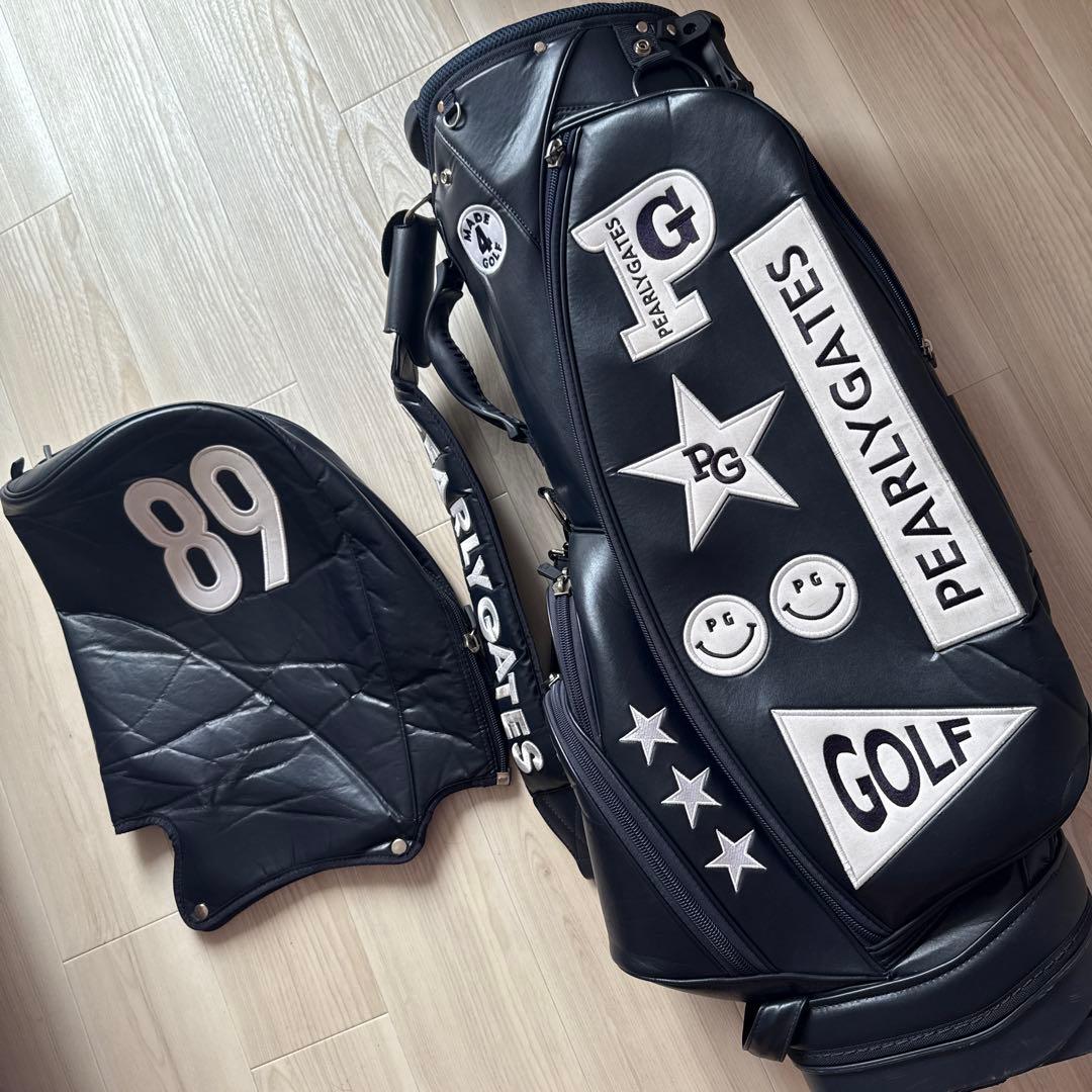 パーリーゲイツ　キャディバッグ　ショルダー式　スタンド式　紺　ネイビー　ゴルフ