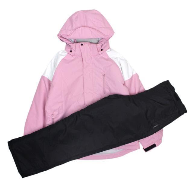 スキーウェア レディース 上下セット 耐水圧5000mm 撥水加工 ピンク LL