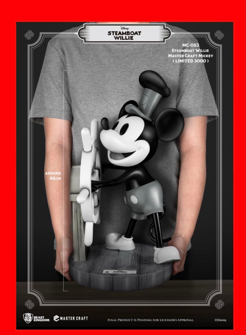 【新品未開封】世界3000個限定　蒸気船ウィリー　ミッキー　フィギュア