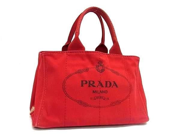 [美品]PRADA プラダ カナパ キャンバス トートバッグ ハンドバッグ