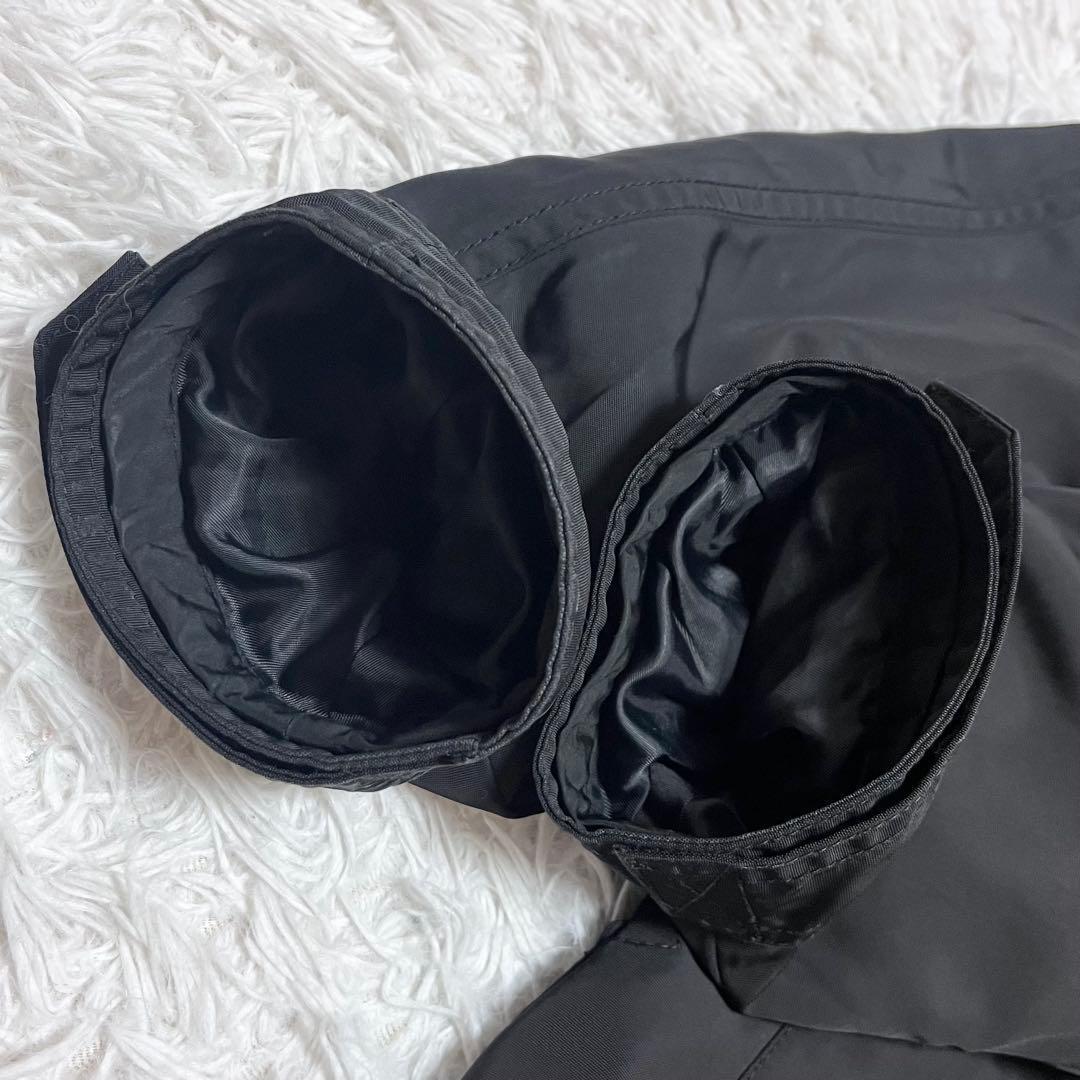 バーバリーブラックレーベル モッズコート タヌキファー キルティングライナー付き