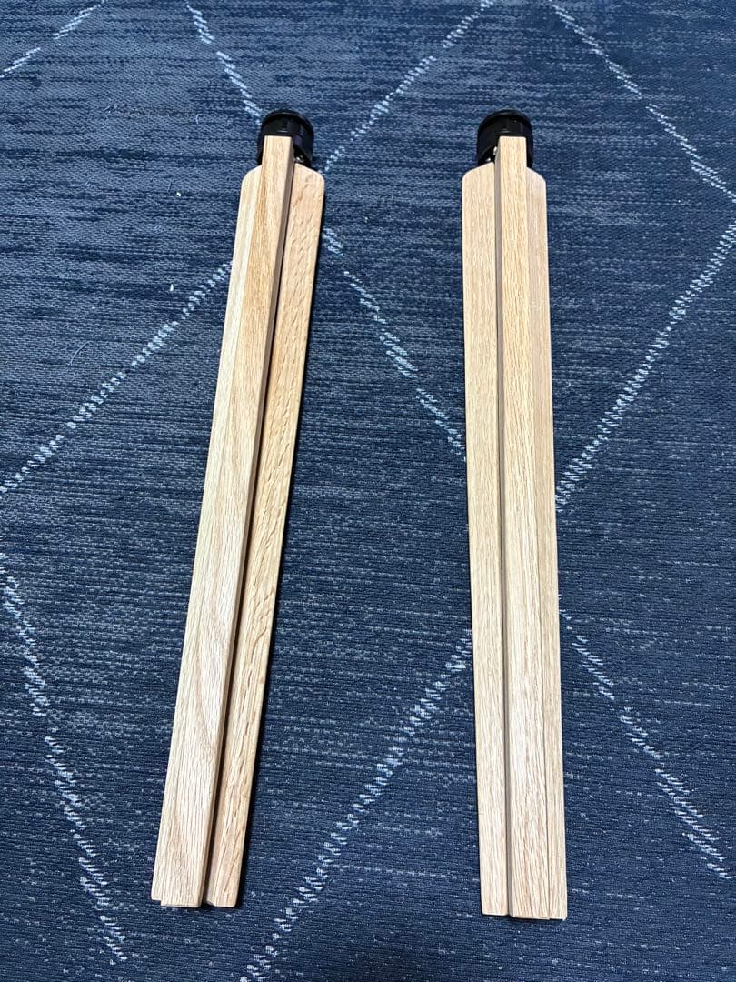 ハセル‼️ オーク材木製三脚テーブル脚　2セット分