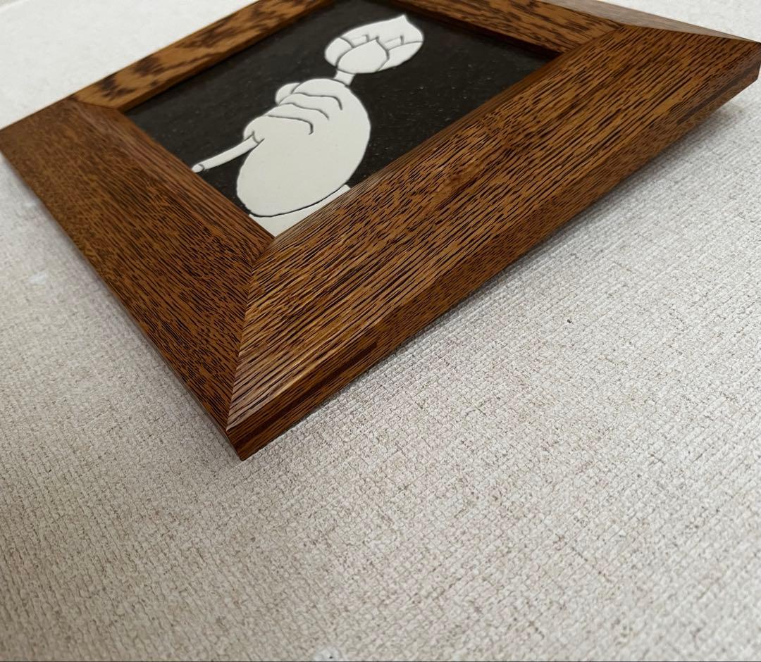 岩井窯　山本教行さんの「蓮華」の陶板。