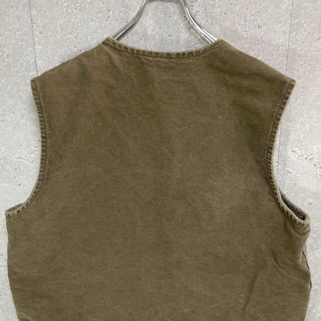 カーハート　ダックベスト　ブラウン系　ビックサイズ　裏ボア　XL