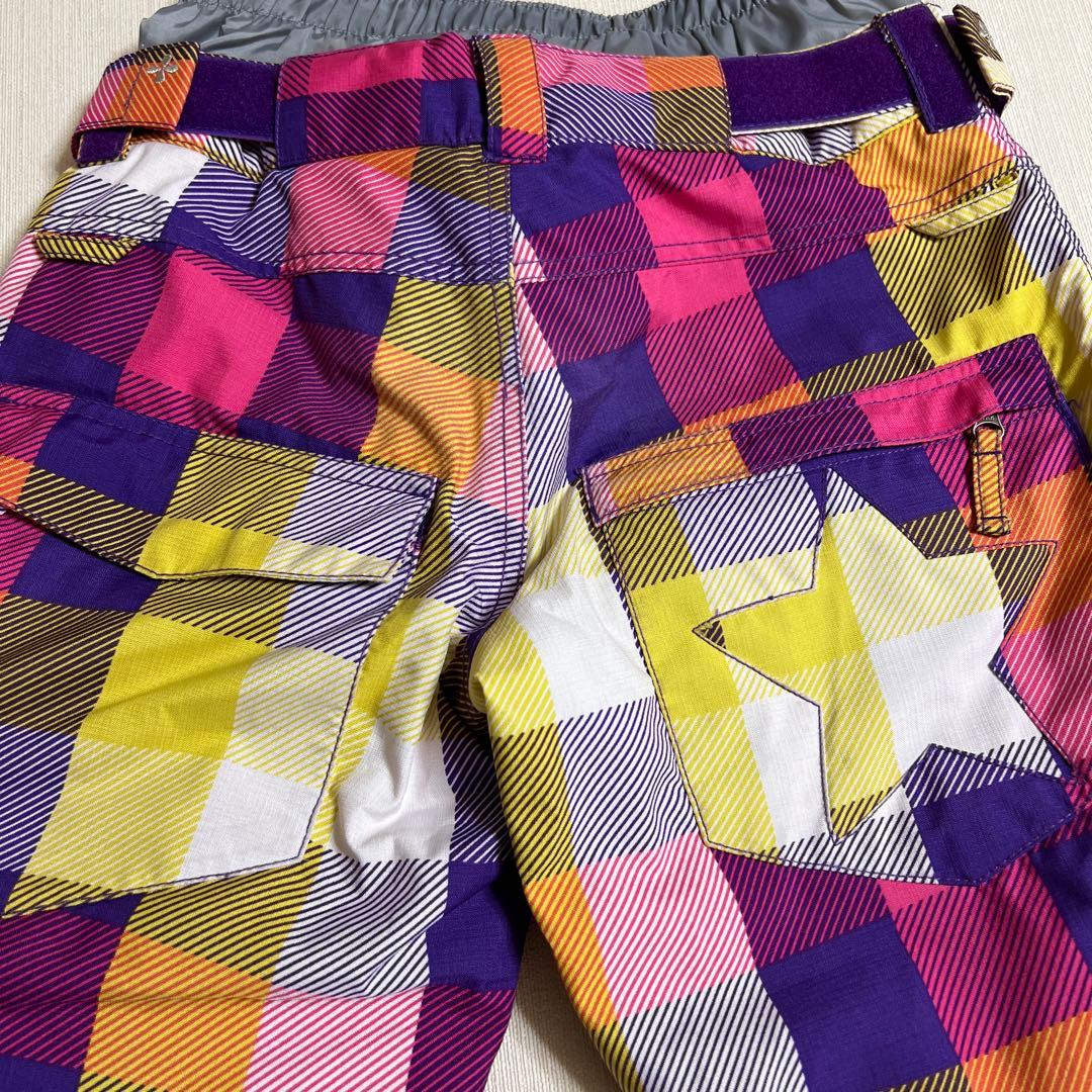 スノーボード　ピンク　ウェア　チェック柄　パンツ　セット