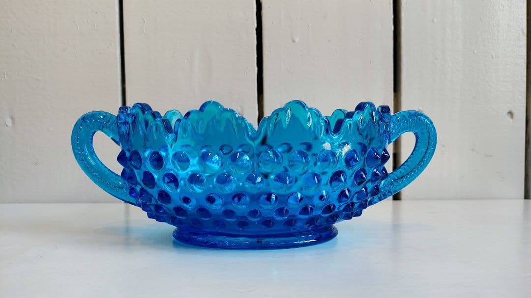 '50~'60 フェントン Fenton Blue Hobnail 美品