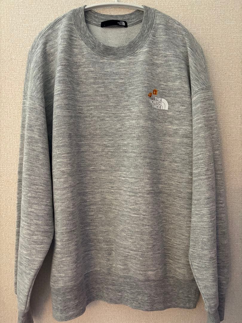 ザノースフェイス フラワーロゴ トレーナー グレー Lサイズ