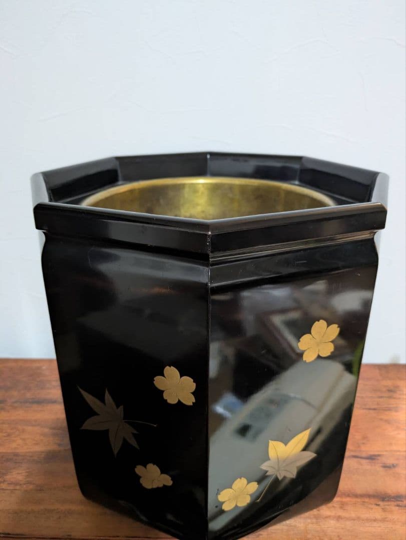 骨董品 明治〜大正 昭和初期 輪島塗り 輪島 蒔絵 八角 手炙り 角火鉢 火鉢