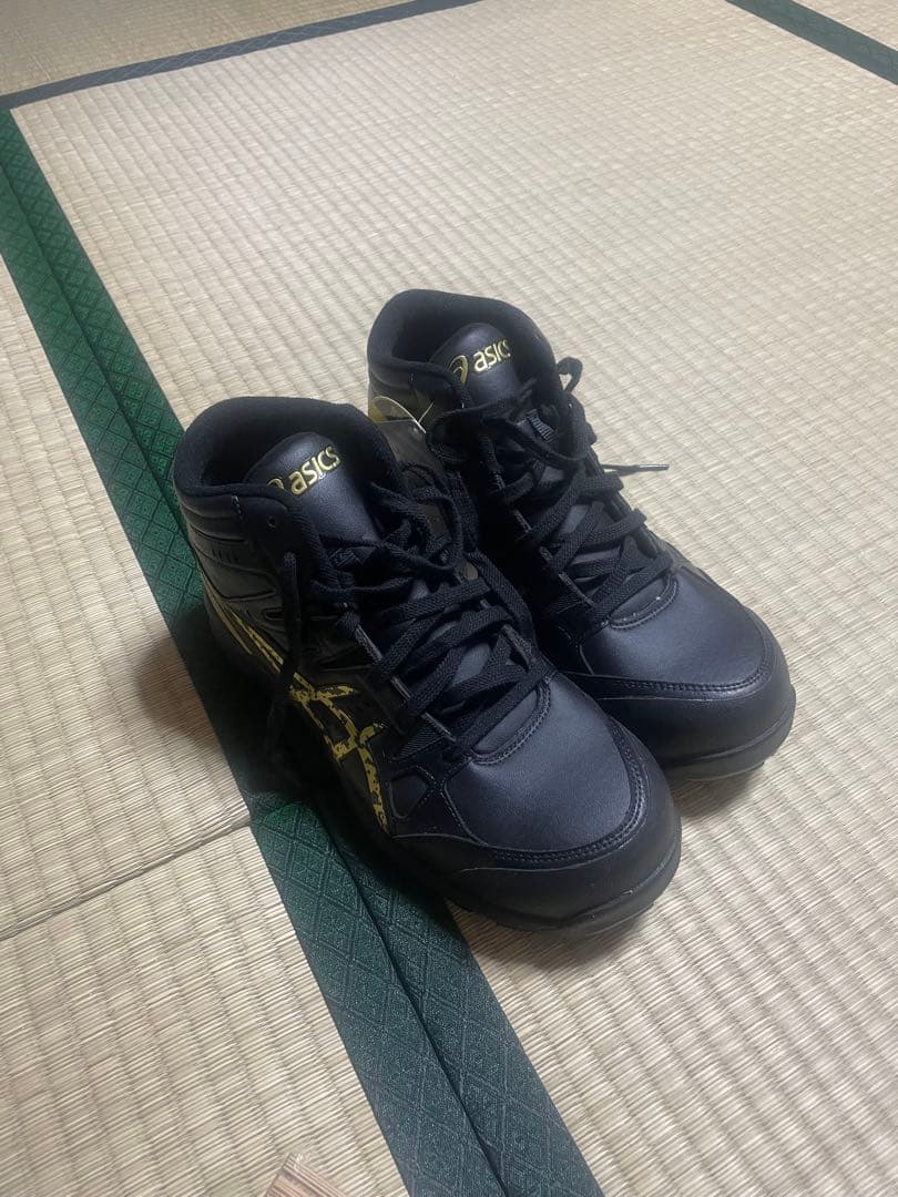 正*義様 ASICS 安全靴 FCP-105 26.5cm ブラック/ゴールド