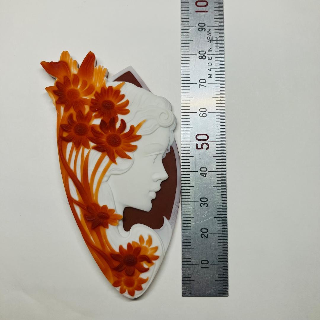 大胆な図柄のストーンカメオ#642