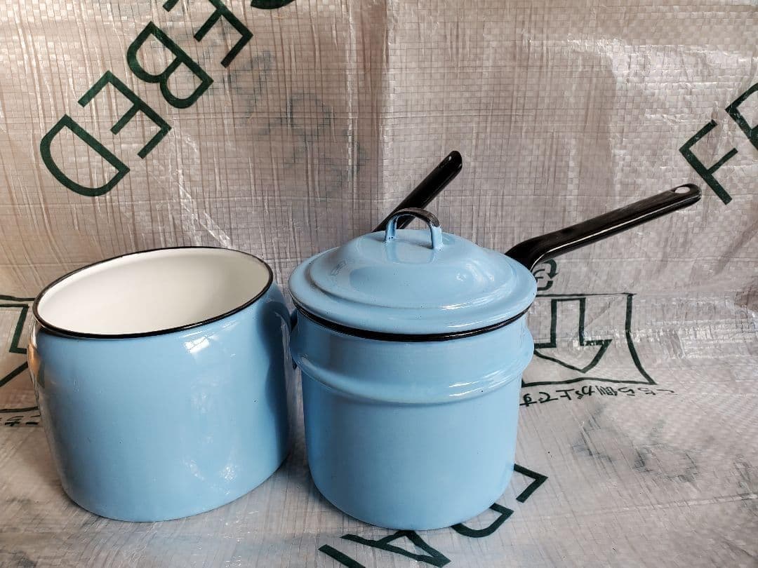 minimini　チェコスロバキア　ホーロー　ダブルボイラー