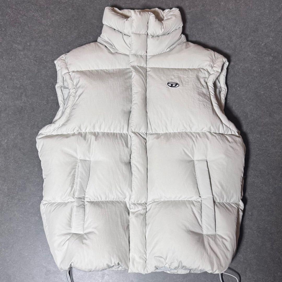 【美品】DIESEL ダウンベスト ホワイト L 白 46