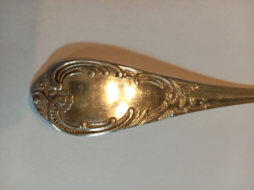 純銀スプーン ドイツ語『SILBER100』刻印 サイズ=カレースプーン大き目