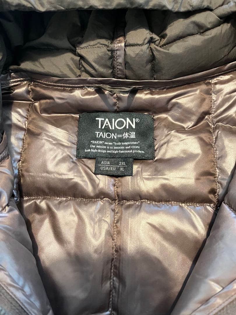 TAION ワーク Wジップリブ ダウンパーカー