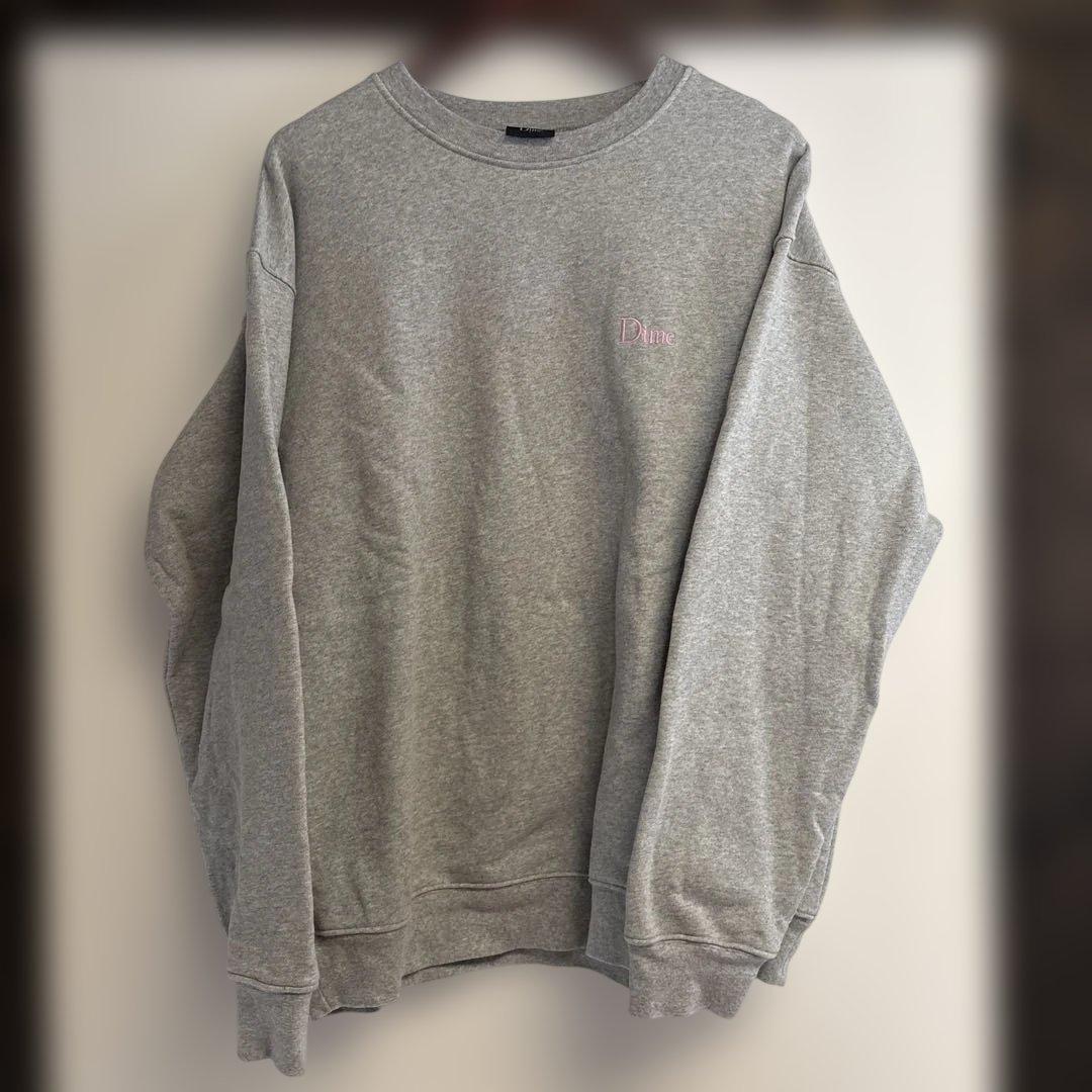 dime クルーネック　スウェット　グレー　L