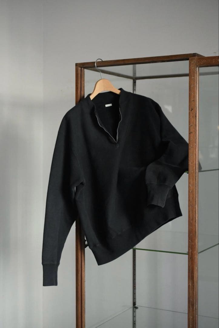 Y*a様 A.PRESSE Half Zip Rib Collar Sweats