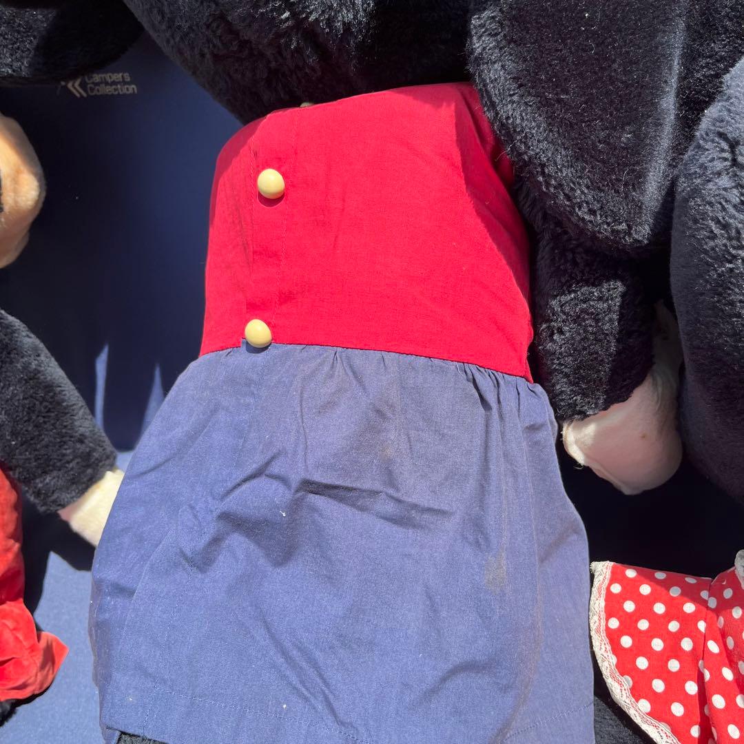 レトロ ミッキーマウス　ミニーマウス BIG ぬいぐるみ　3体セット USA