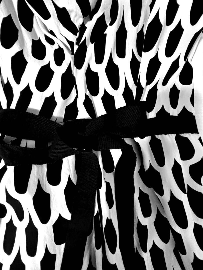 マリメッコ　再値下げ　水滴模様 半袖ロングワンピース