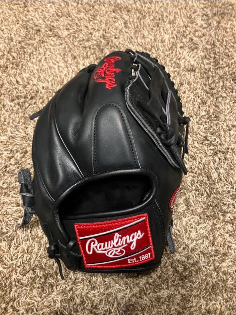 [即戦力] 内野手 小ユニ Rawlings 硬式野球グローブ 黒