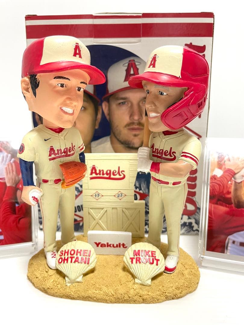 大谷翔平&マイクトラウトボブルヘッド人形＆フォトセット
