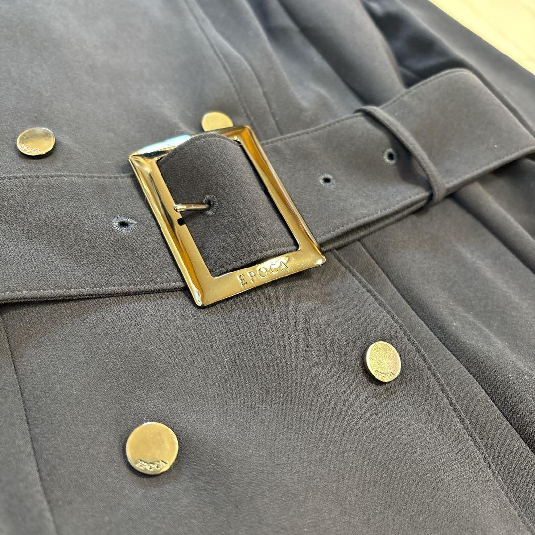 タグ付き EPOCA エポカ 2WAY トレンチ風ワンピース ネイビー 42