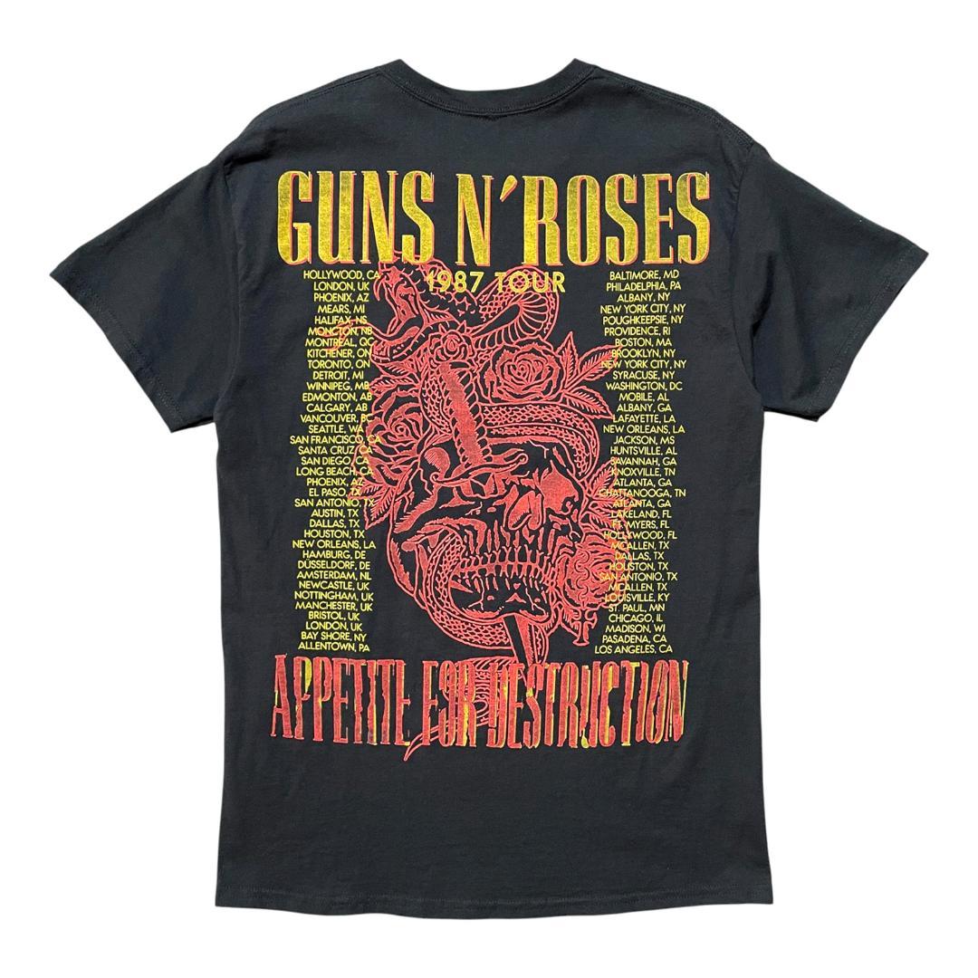 正規品 オフィシャル ガンズアンドローゼス 87'ツアー ロック バンドTシャツ