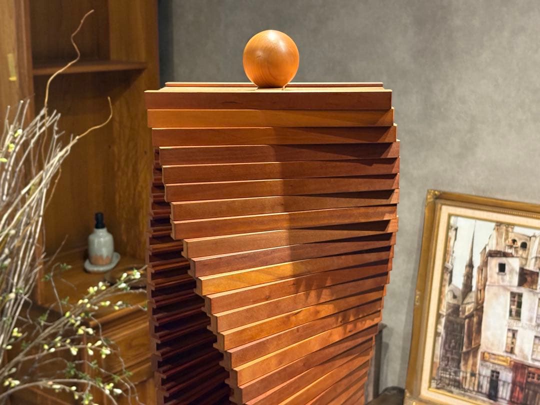 ② Jonny B 回転式CDラック　コレクションケース　ウォールナット　RZ