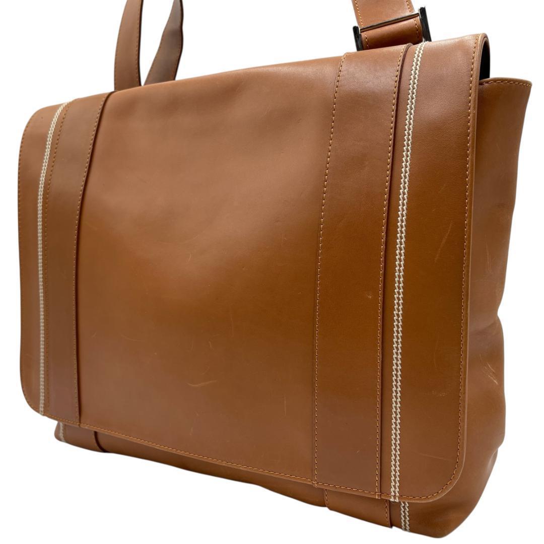 dunhill/ダンヒル レザー ショルダーバッグ メッセンジャーバッグ