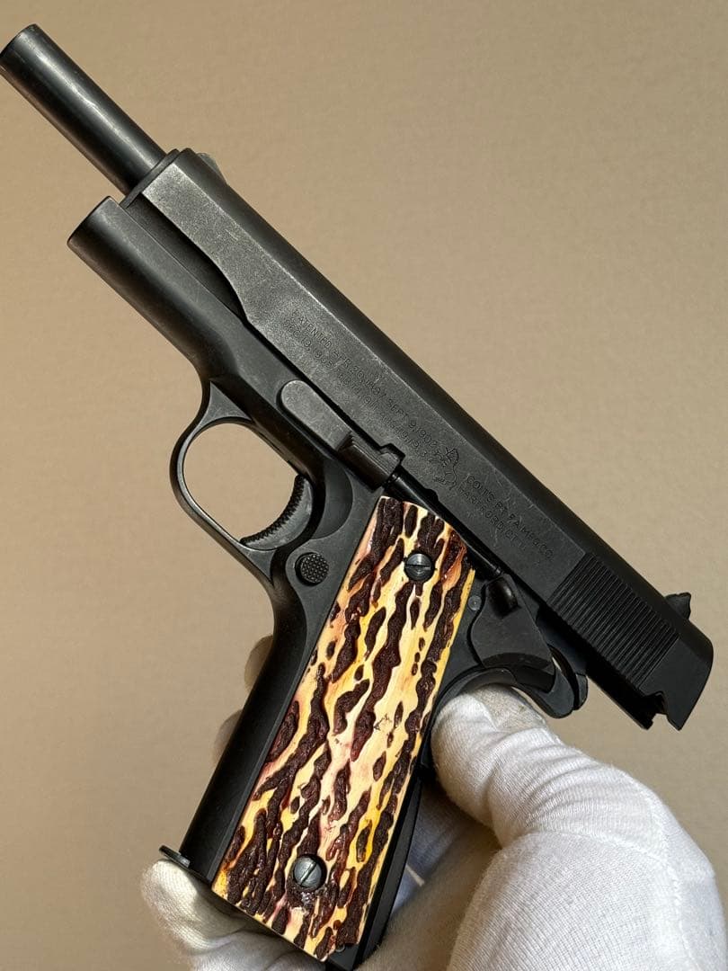 マルシン コルト M1911A1 HW ガバメント 象牙風グリップ モデルガン