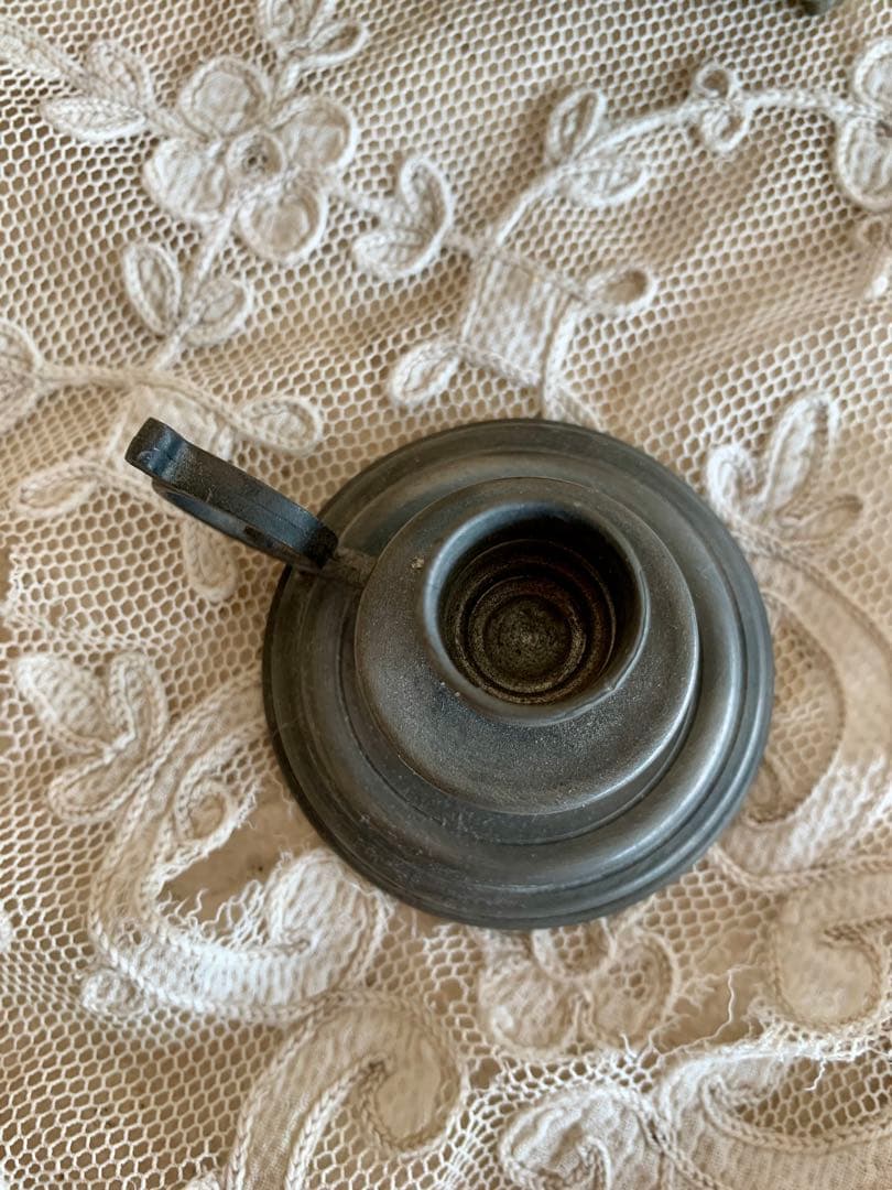 フランスアンティークジャルディニエール布花＆キャンドルホルダー＆オランダプレート