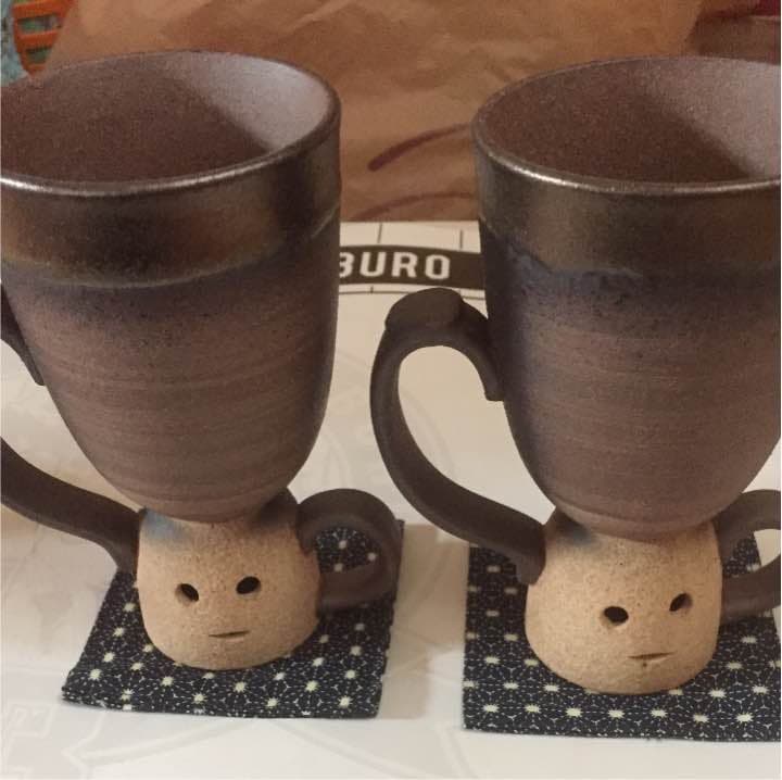 備前 金彩  ペアーカップ