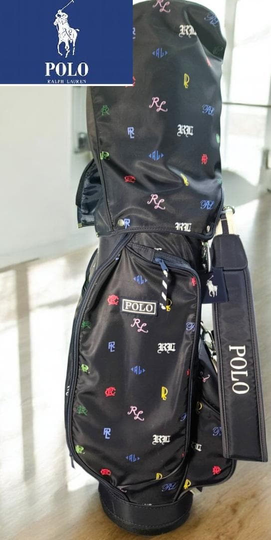 501超美品Polo マルチカラーゴルフバッグ