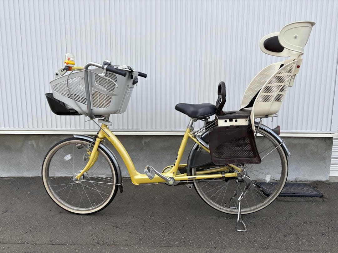 【札幌手渡し】チャイルドシート付きシティサイクル。ブリヂストン製アンジェリーノ