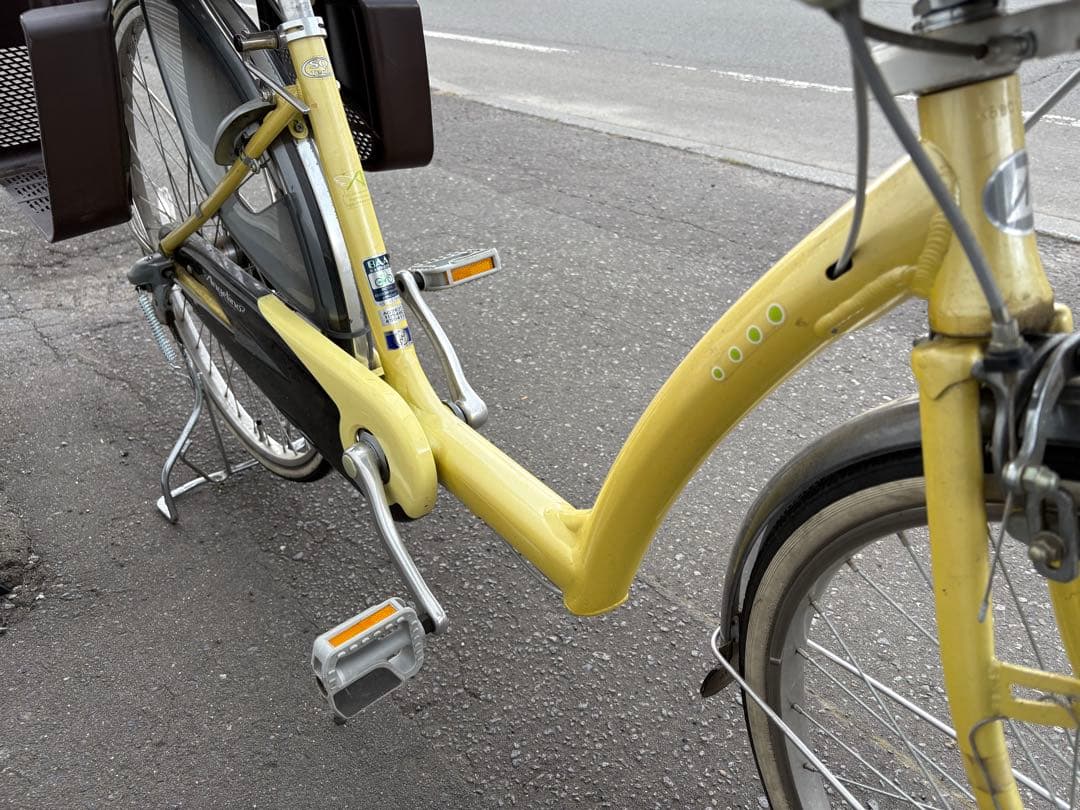 【札幌手渡し】チャイルドシート付きシティサイクル。ブリヂストン製アンジェリーノ