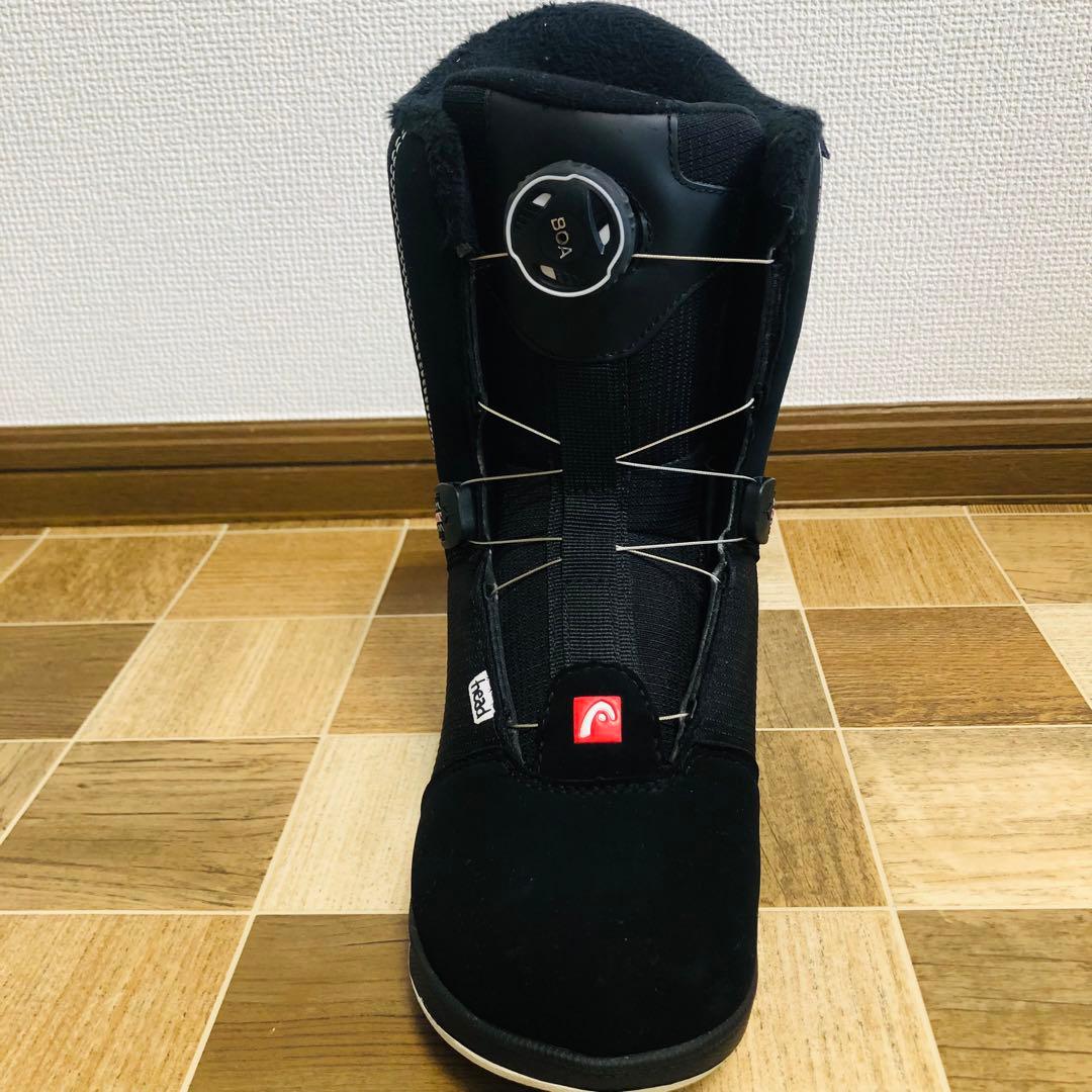 【美品】HEAD スノーボードブーツ JR ブラック 22.5/23.5