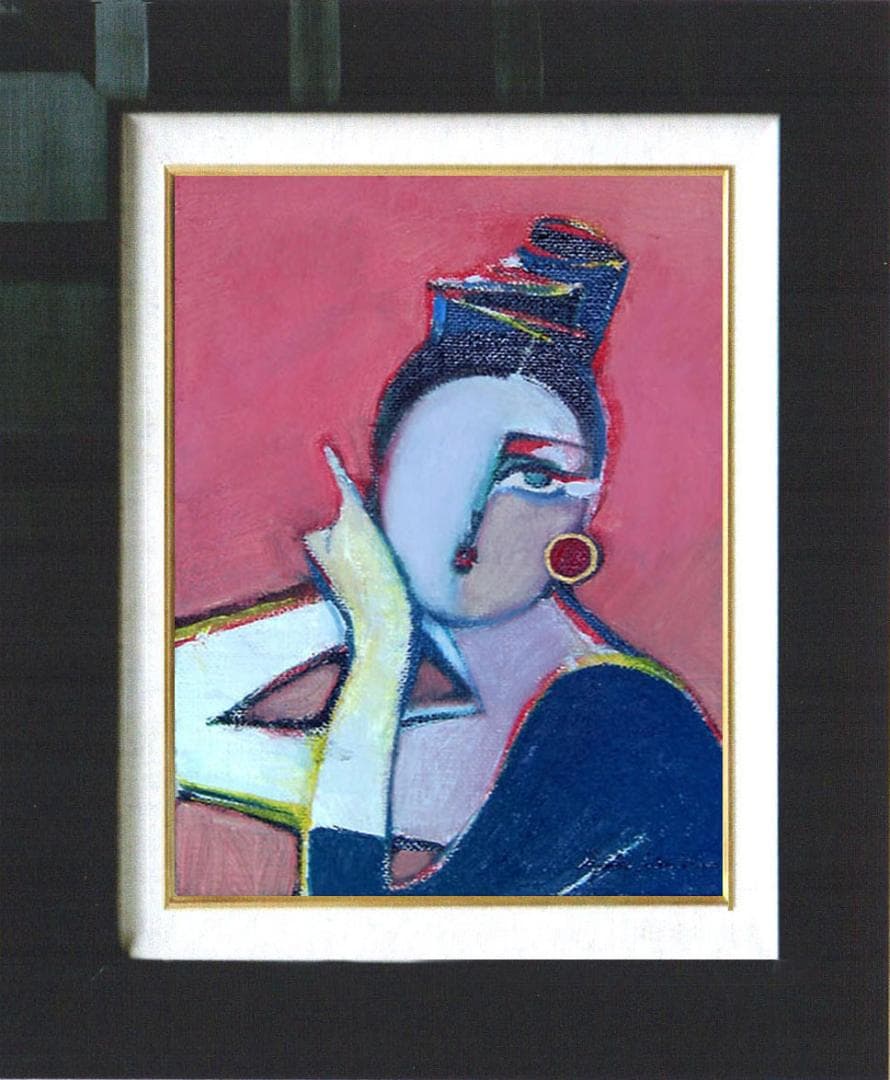 油絵 菅家令子 絵 絵画 インテリア SM-070201 人物 女性