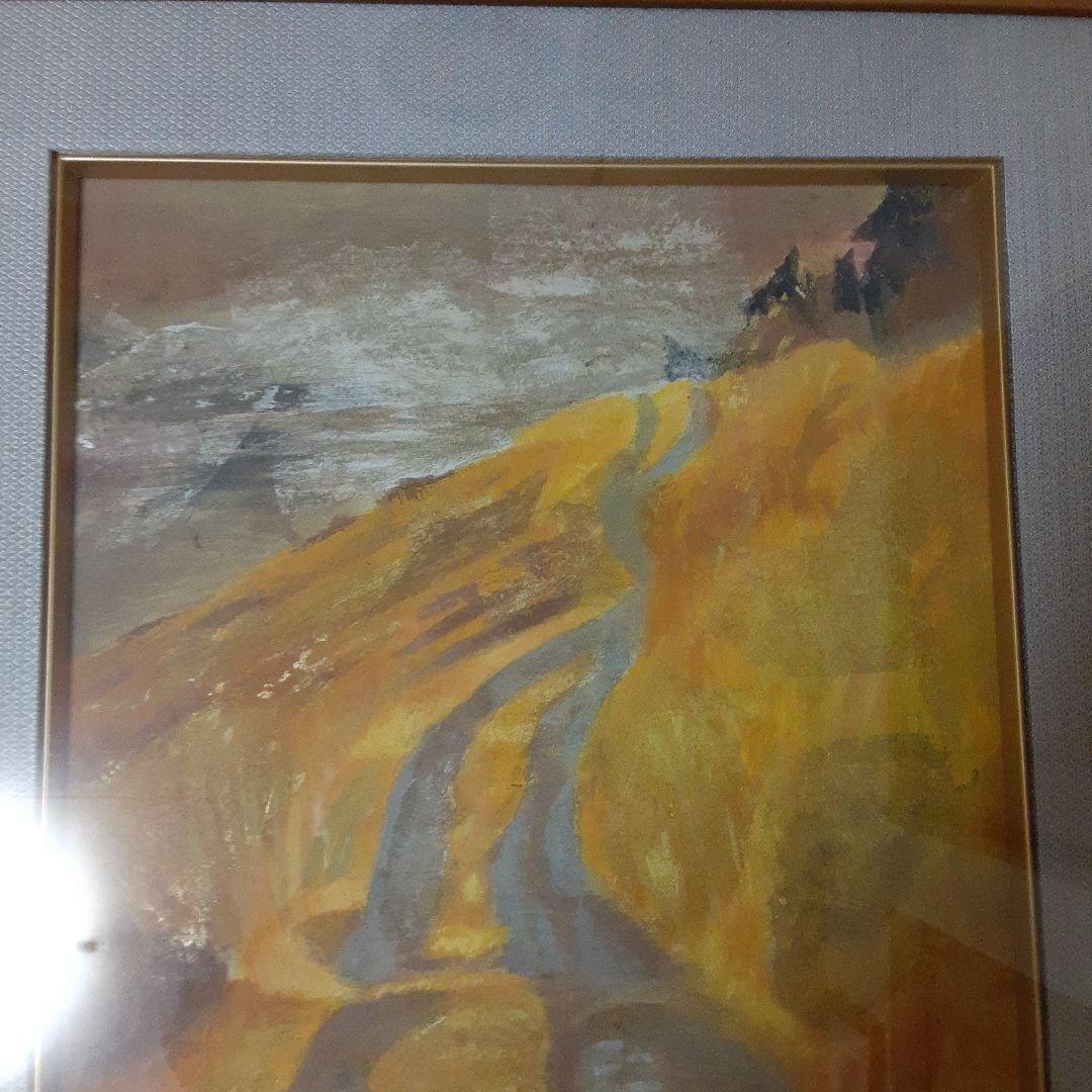 古い加藤美代三日本画/日展委嘱京展関西賞無鑑査朴土グループ/昭和白寿道風景