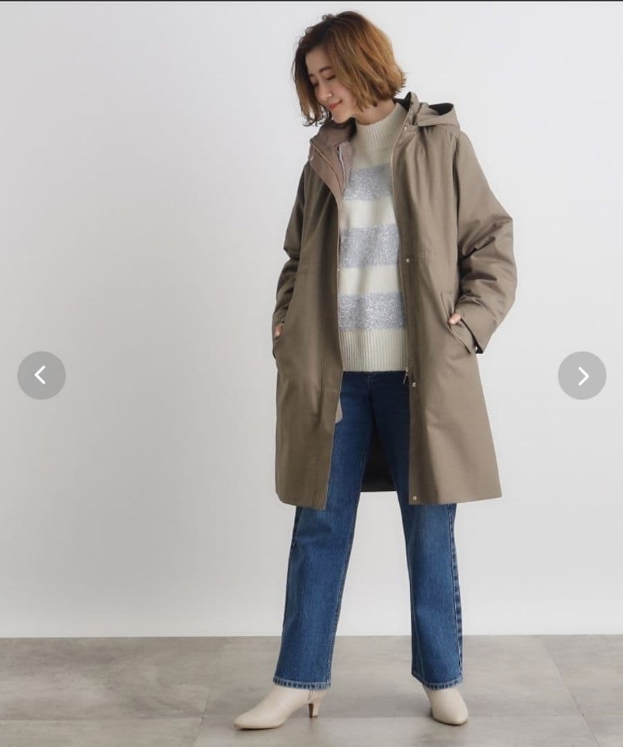 トープ　撥水　4way　フェイクファーライナー　ロング　マンパ