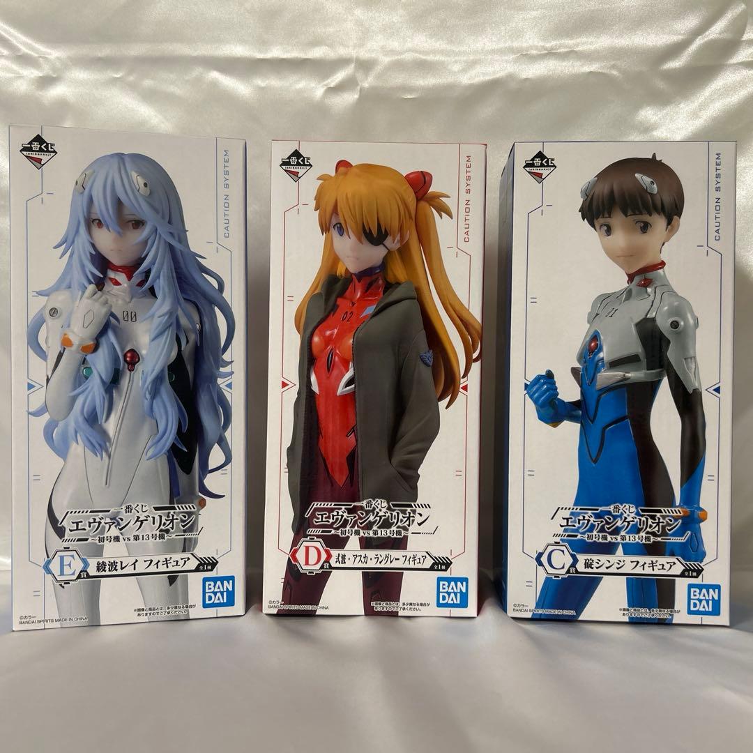 【新品未開封】【レア】エヴァ 一番くじ 綾波レイ フィギュア・アスカ・シンジ