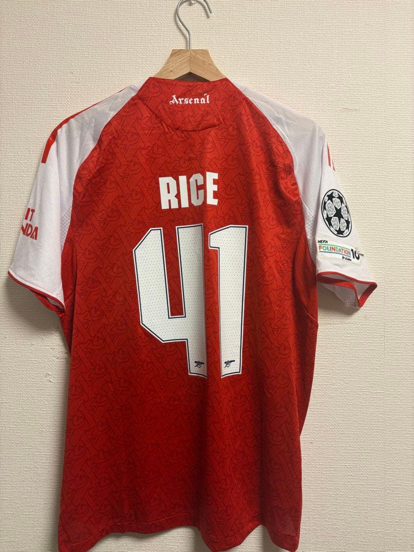 アーセナル ライス 41番 ユニフォーム CL仕様 25/26