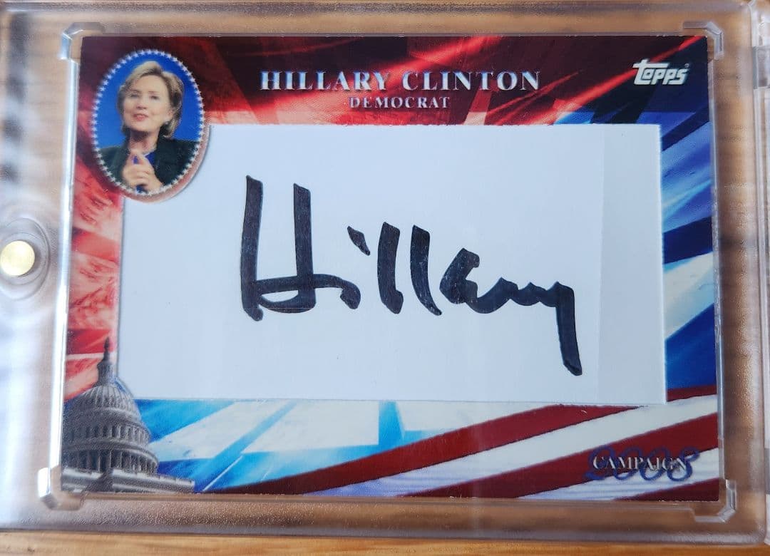 ヒラリー  クリントン 直筆サインカード