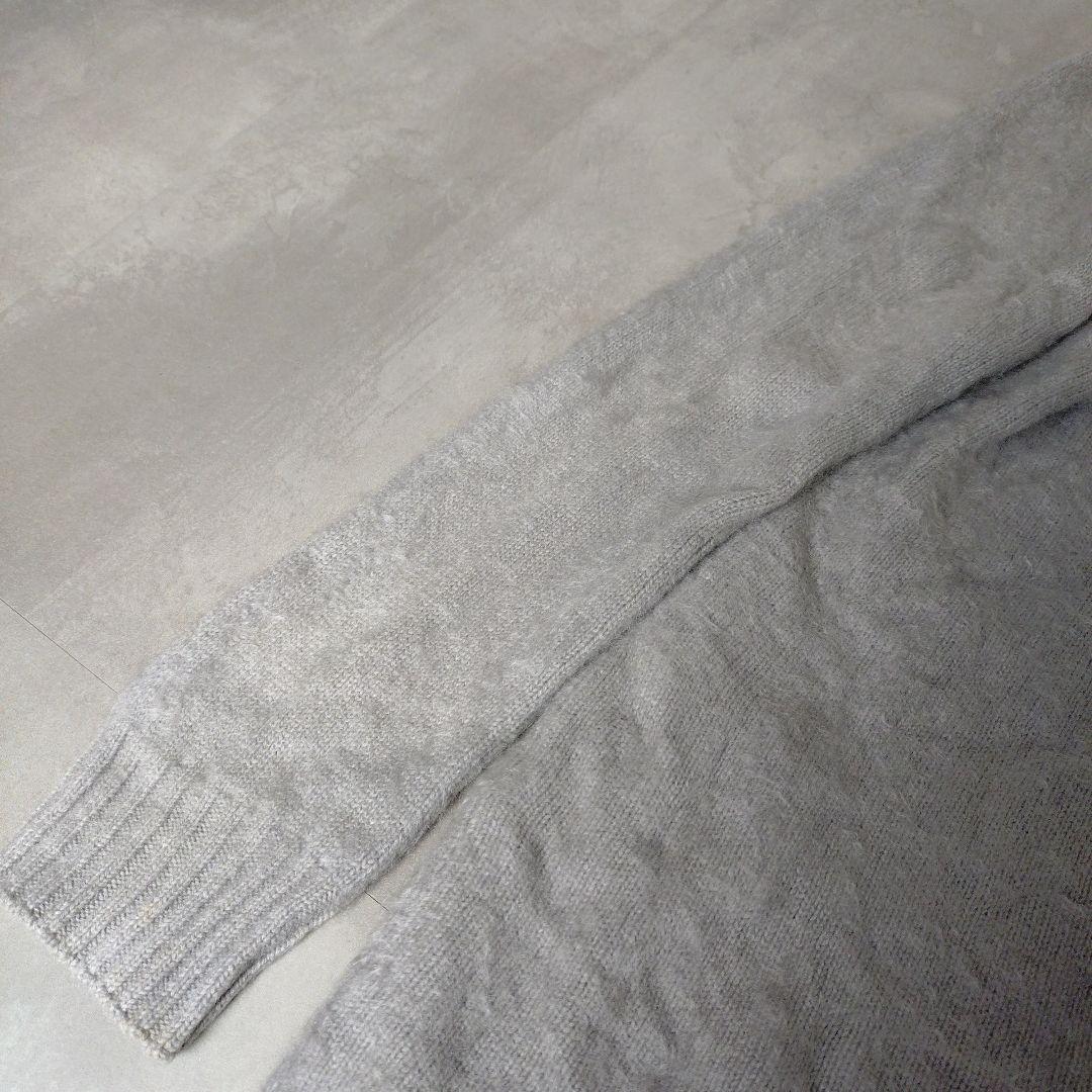 Drawerカシミヤ100%シャギー ロングニットカーディガン