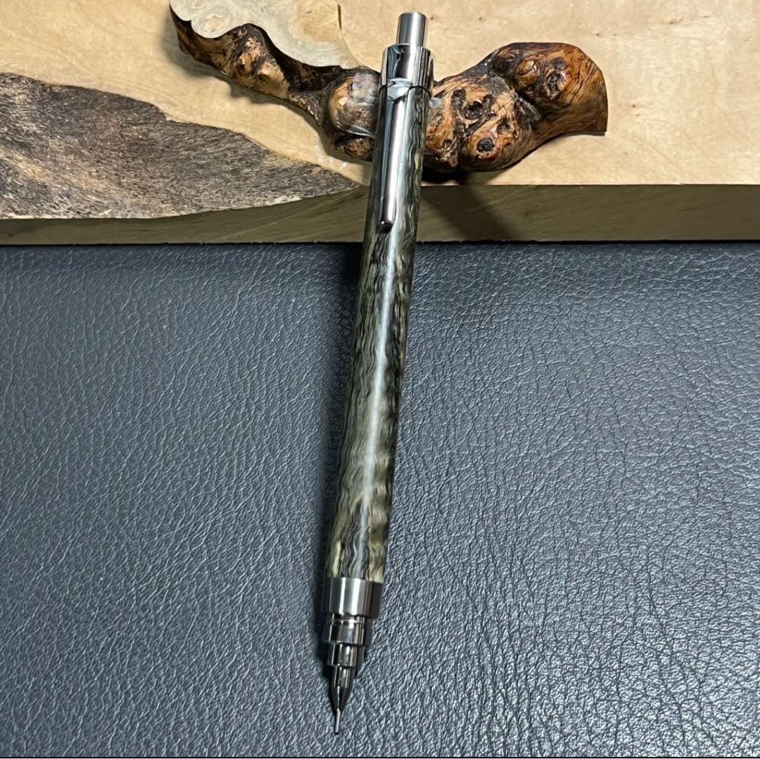 181タモ縮スタビ最強低重心ステンレス 細かい波ライトブラック handwood