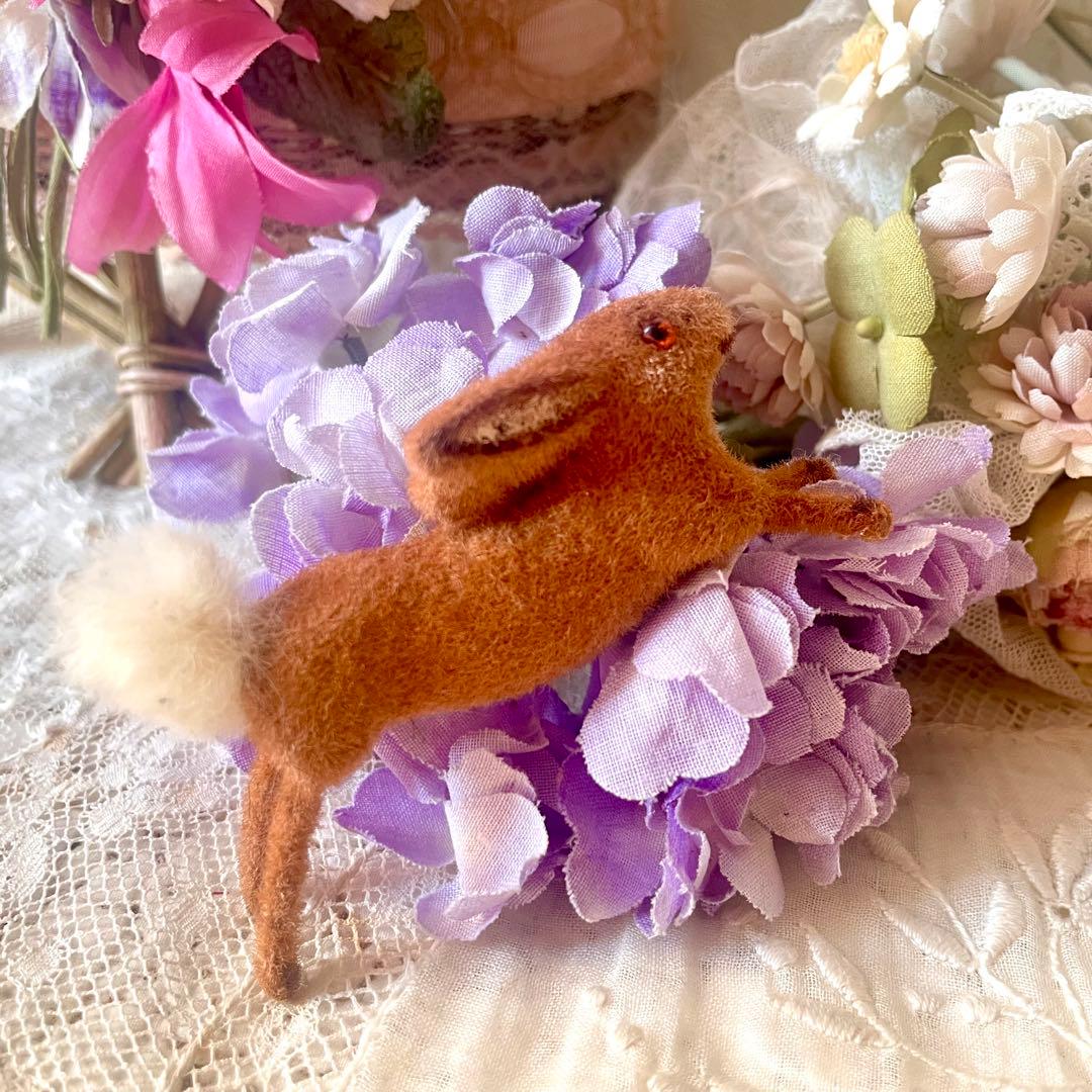 ワグナー社　跳びうさぎフィギュア　ラビット　オブジェ　旧西ドイツヴィンテージ